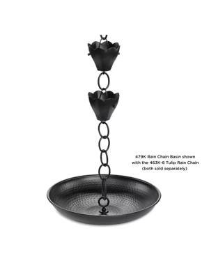 Modern Farmhouse Large Aluminum Rain Chain Basin