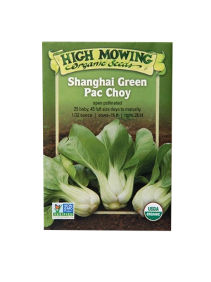 Shanghai Green Pac Choy Organic Seeds