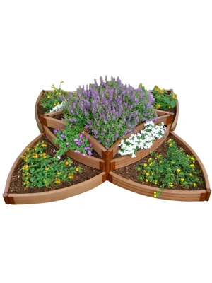 Classic Sienna Versailles Sunburst Raised Garden Bed with 2" Boards