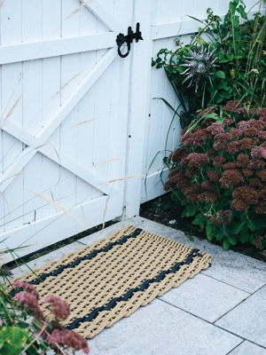 Rugged Rope Doormat, Double Stripes