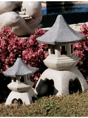 Japanese Pagoda Lantern Sculptures