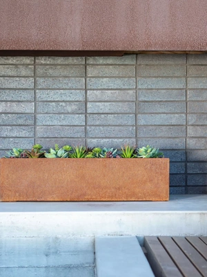 Veradek Metallic Series Corten Steel Window Box Planter, 36"