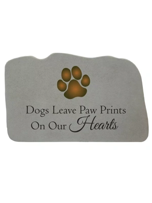 Dogs Leave Paw Prints Memorial Stone