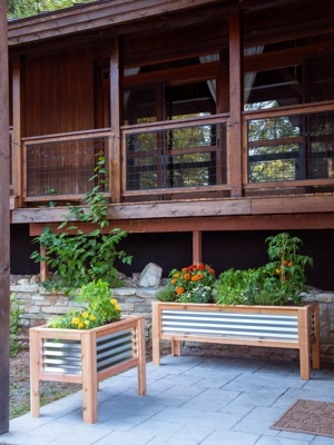 Concord Elevated Cedar & Metal Raised Bed