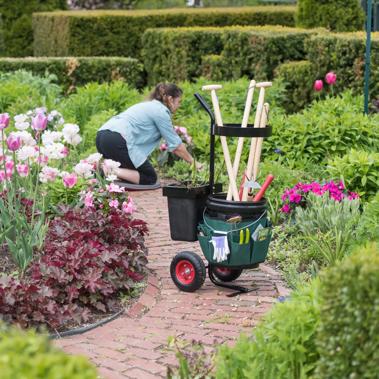 Gardener's Supply Company Bandeja pequeña para plantas | Bandeja de  plástico grande y duradera multiusos para plantas de interior y exterior,  bandeja