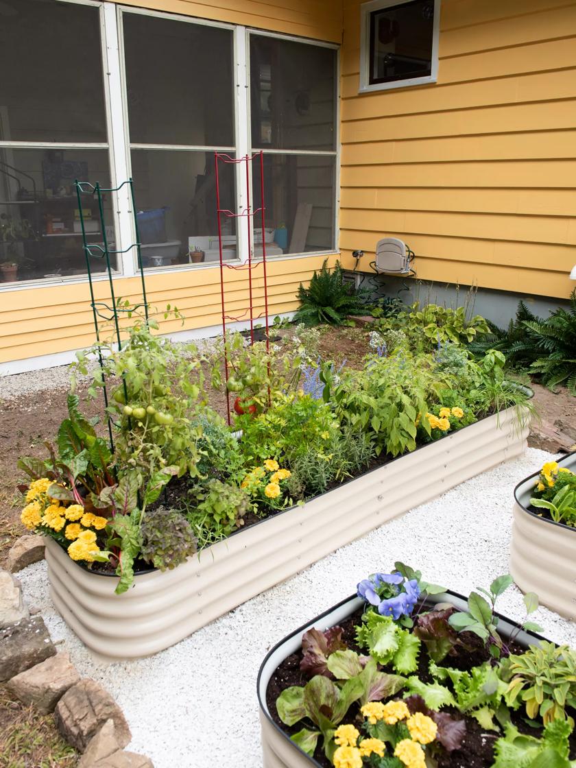 raised vegetable garden stone