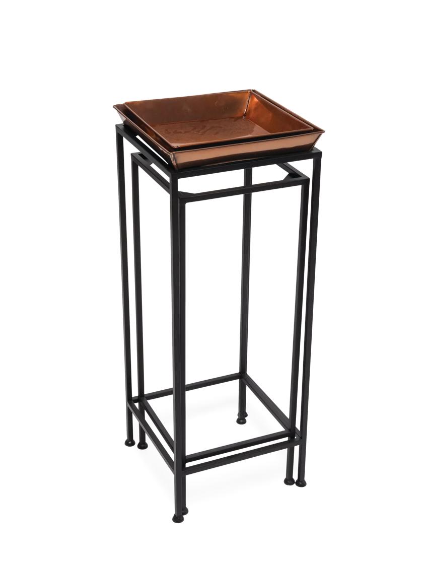 Crisscross Cascading Plant Stand with Copper Trays