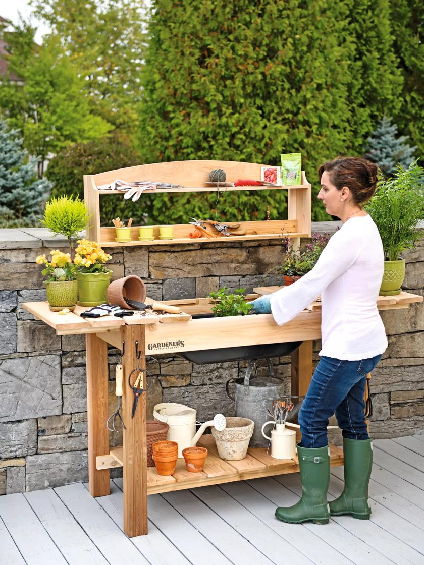 Planting on sale bench table