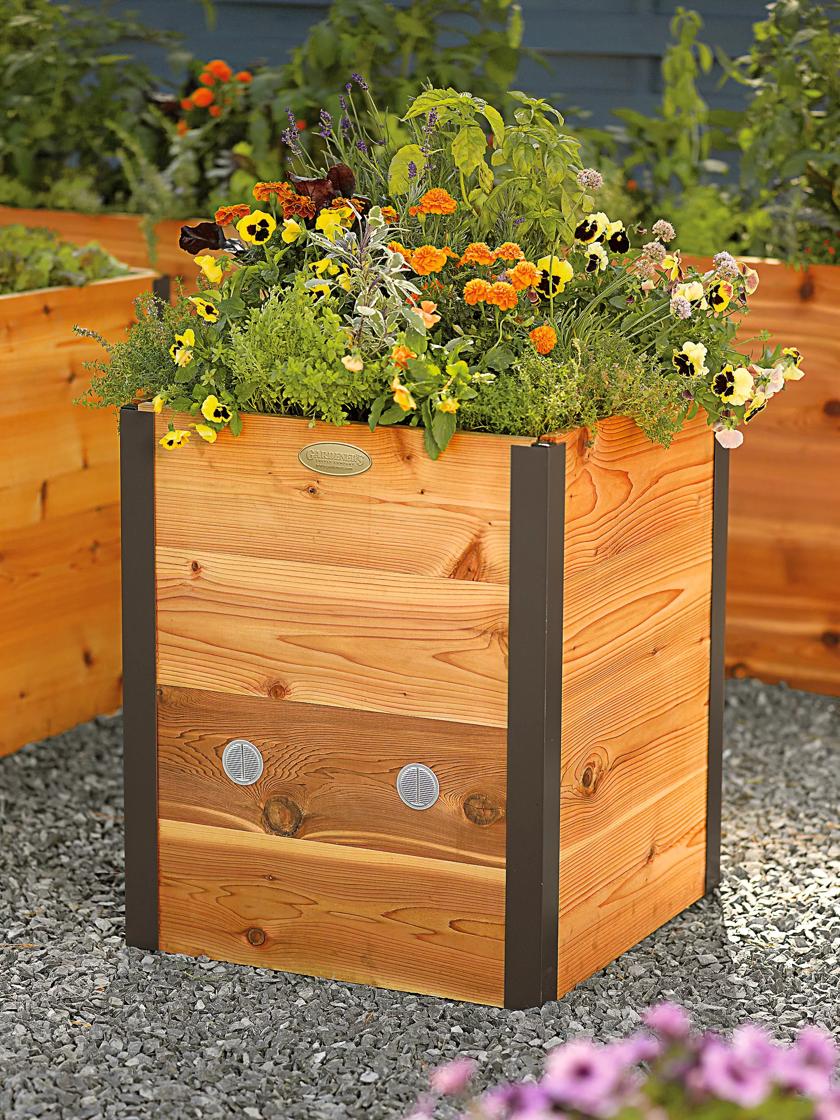 Wooden Raised Bed 11.8 x 11.8 x 11.8 Set of 2