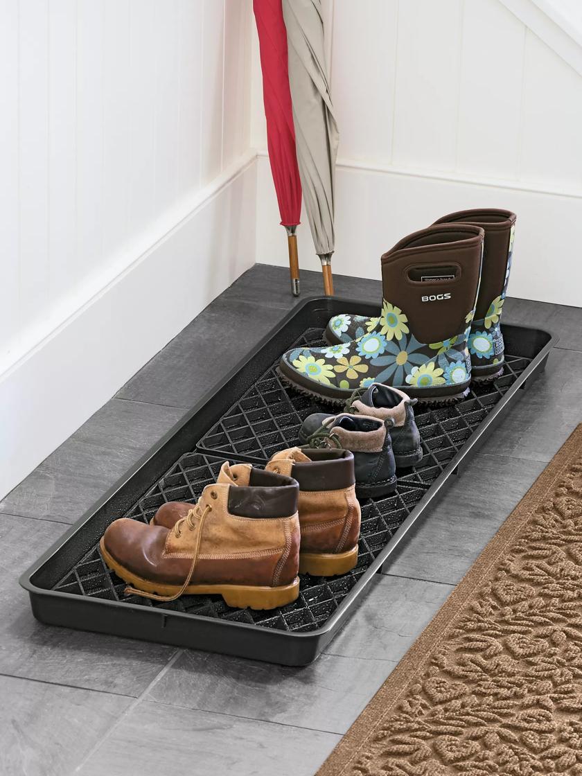 Large Boot Tray Set, Recycled Plastic Tray + Grid