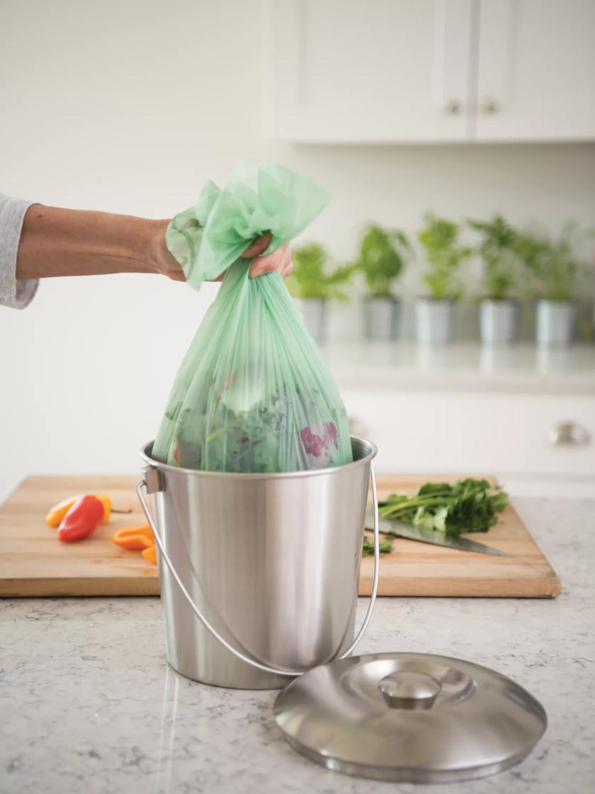 Floral Countertop Compost Bin