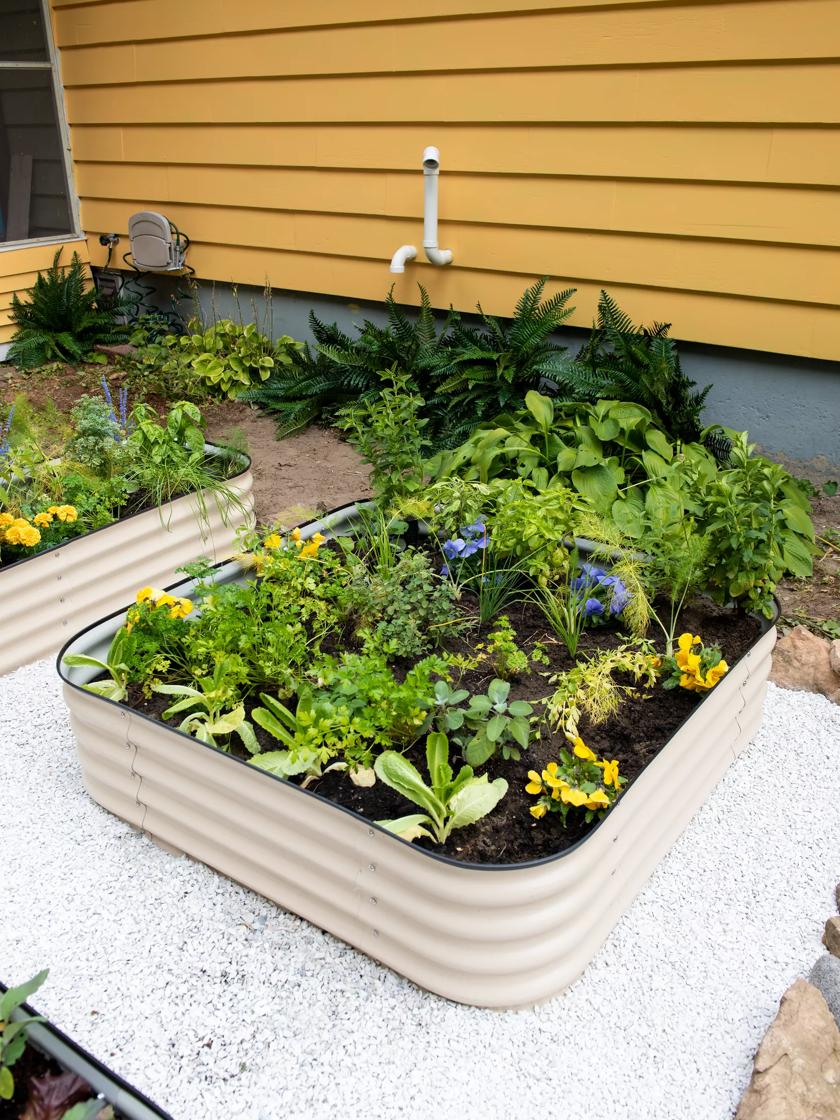 Birdies Self-Watering Metal Raised Bed, 4' x 4' (10.5" D)