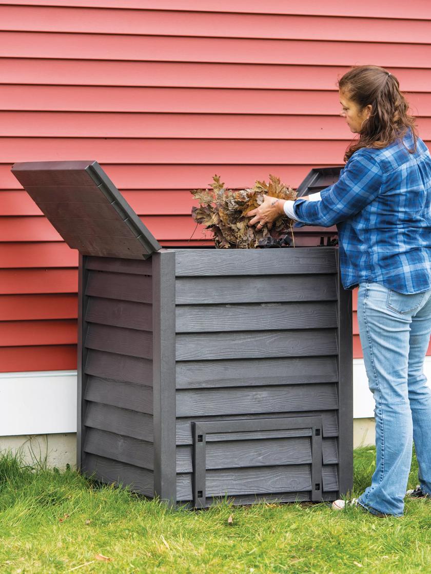 Garantia Compost Bin Thermo- Wood 600L avec grille au sol