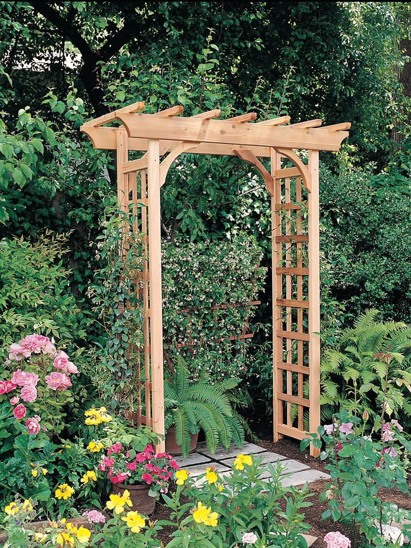 Rose Trellis: Cedar Rosedale Arch for Climbing Roses | Gardener's Supply