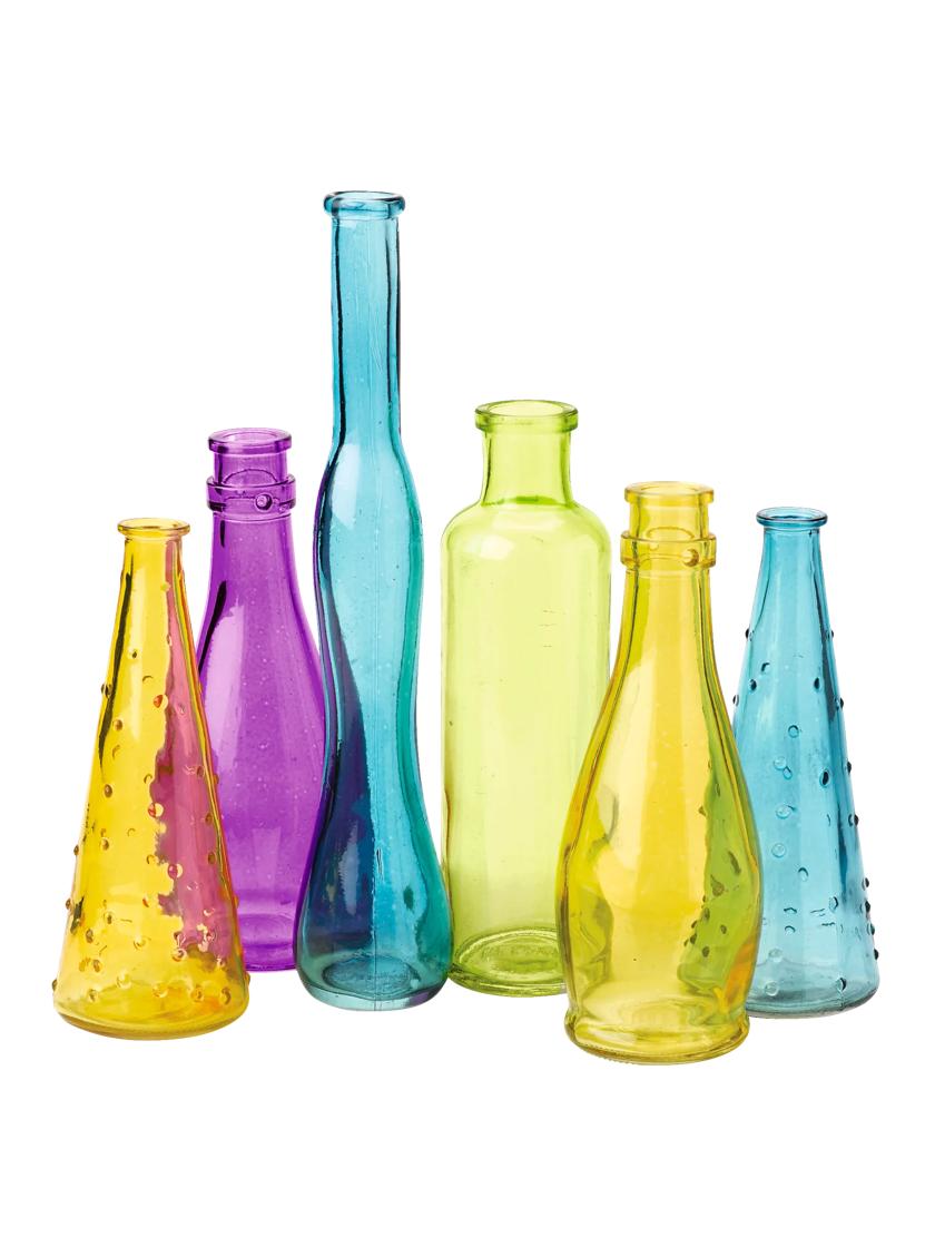 Colorful Bottles, Set of 6