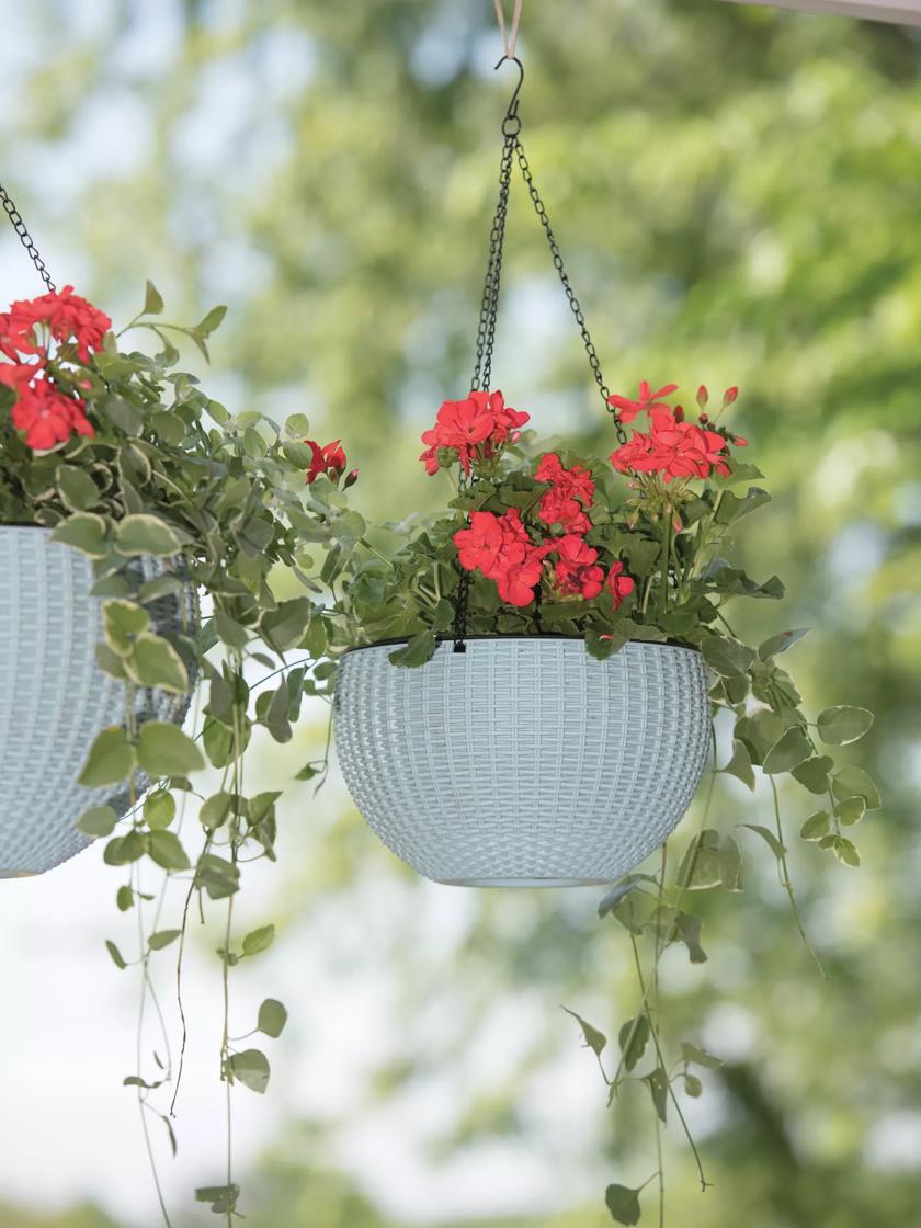 Weave Self-Watering Hanging Basket - Wicker Style