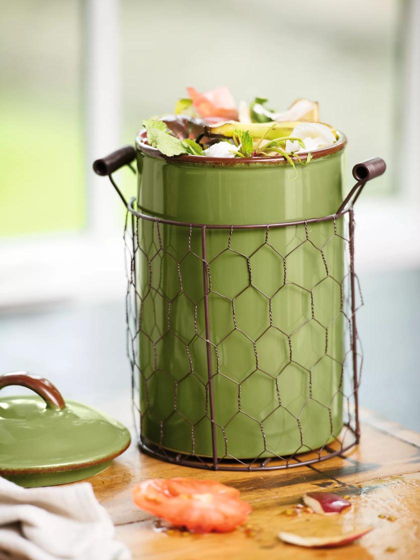 Ceramic Lettuce Compost Crock