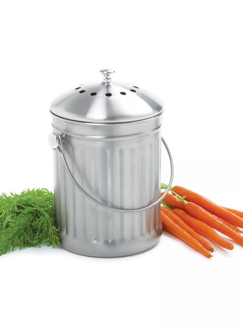 Compost Pail for Kitchen Counter by Saratoga Home Family Sized