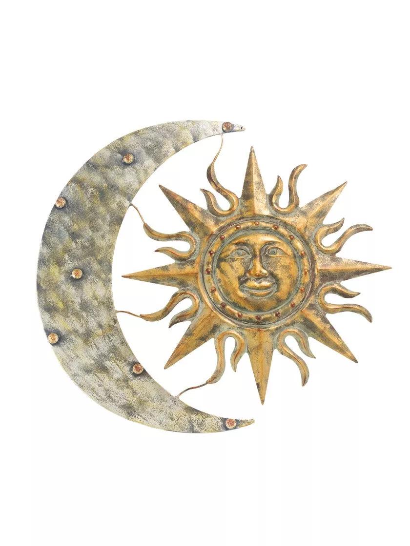 Aztec Sun and Moon Wall Art