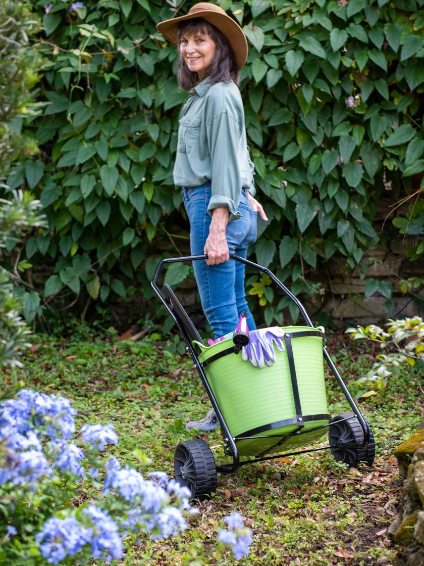Utility 4 wheel garden hose reel cart for Gardens & Irrigation 
