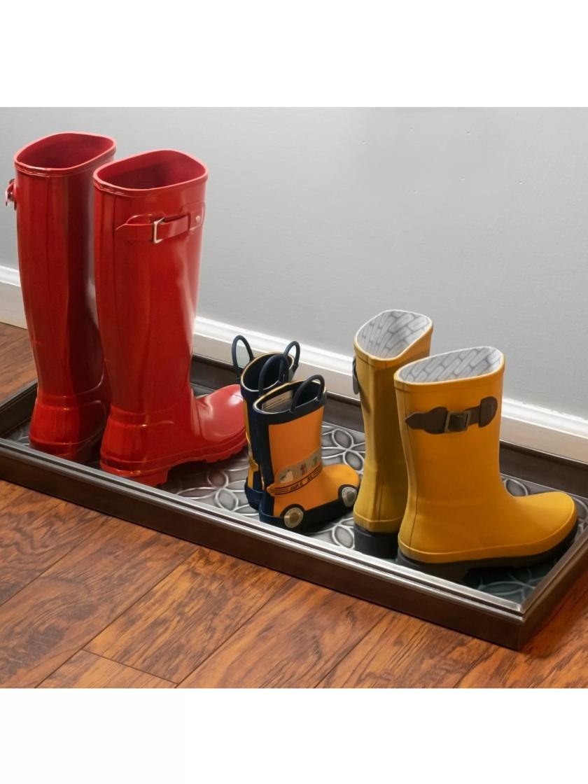 Zinc Boot Tray with Liner  Shoe tray, Boot tray, Entryway shoe