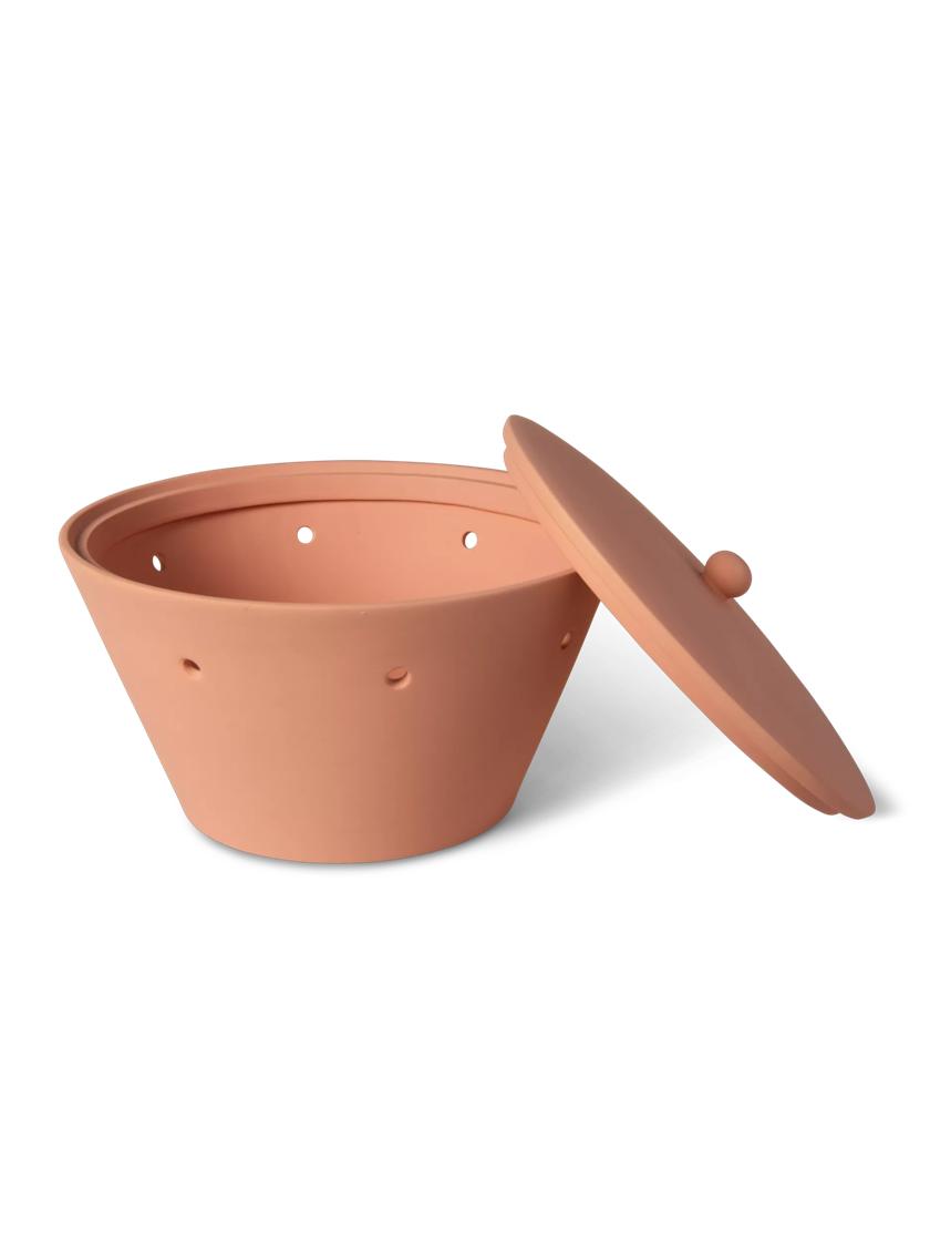 Gardener's Supply Company Ceramic Raised Bed Composter | Organic Vermi Composting Recycle Food Scraps Right Soil Garden Food Safe Ceramic Compost Conta