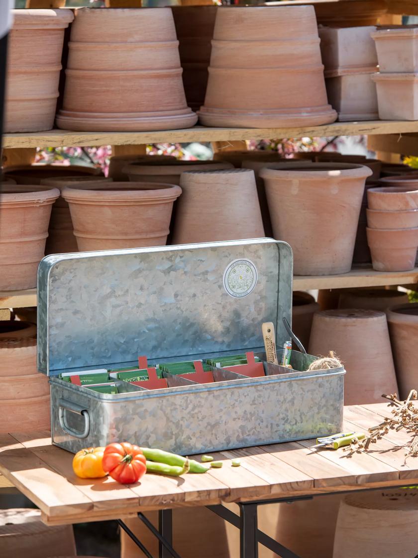 Seed Storage Tin Keep Seeds Organised Black Tin Gift For Gardener