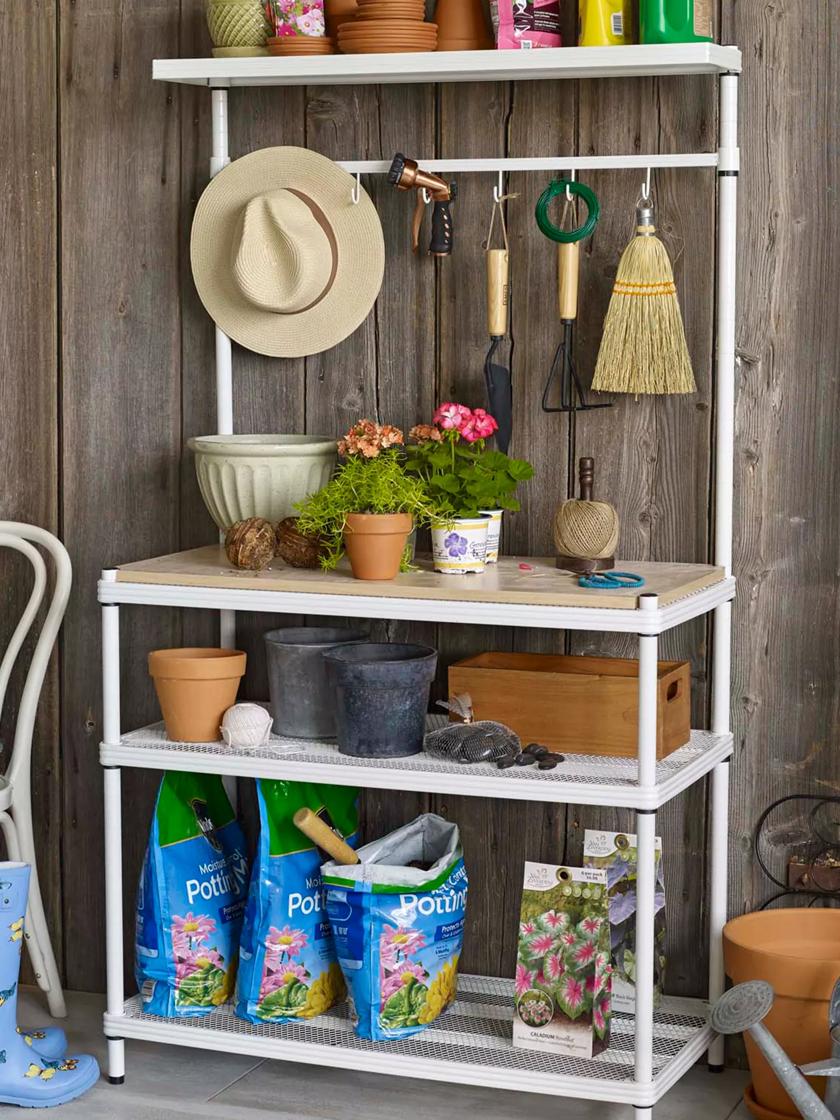 Metal deals potting bench