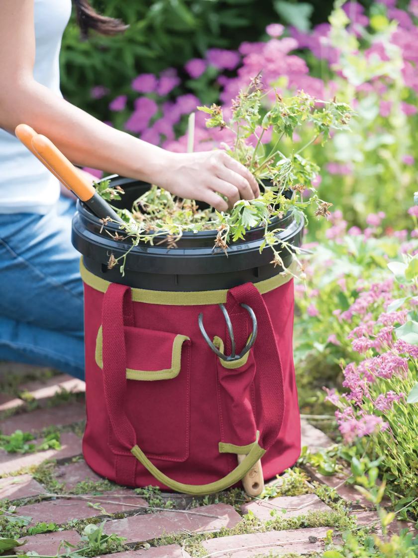 Gardener's Puddle Proof Bucket Apron Tool Tote | Gardeners.com