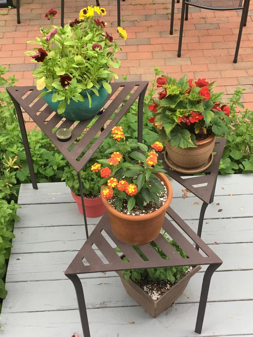 Patio plant stands and outlet tables