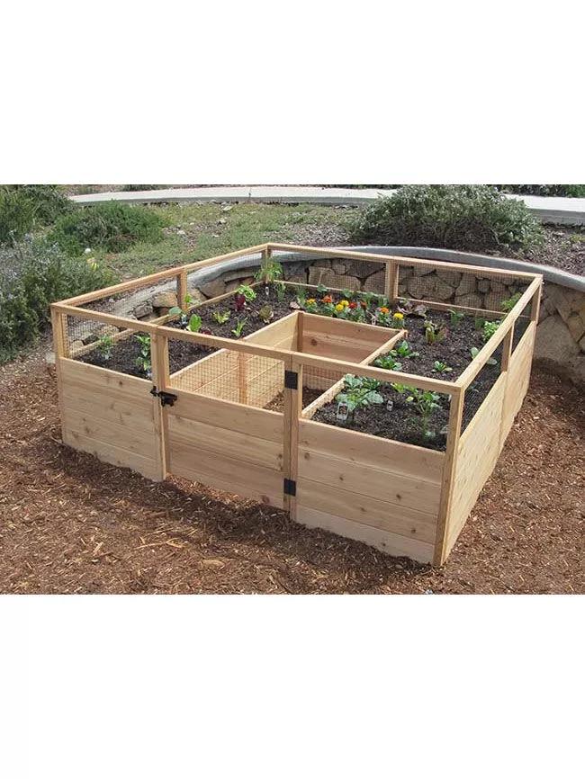 Cedar Complete Raised Garden Bed Kit - 8' x 8' x 20