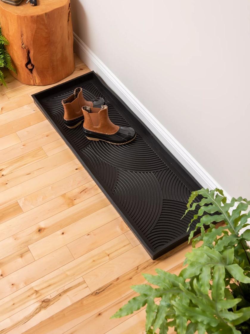 Narrow Boot Tray Entryway Rubber Drip Boot Door Mat PetLike Boot