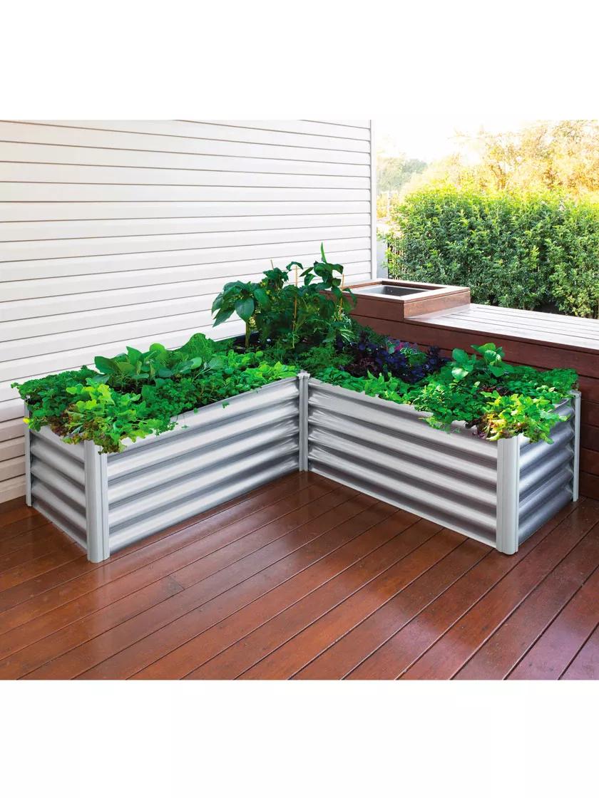 Organic L Raised Garden Bed, 5' | Gardener's Supply