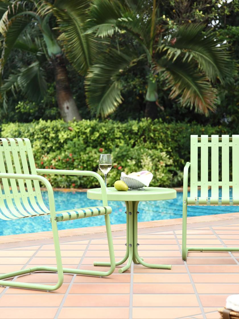 Set of two garden chairs hot sale