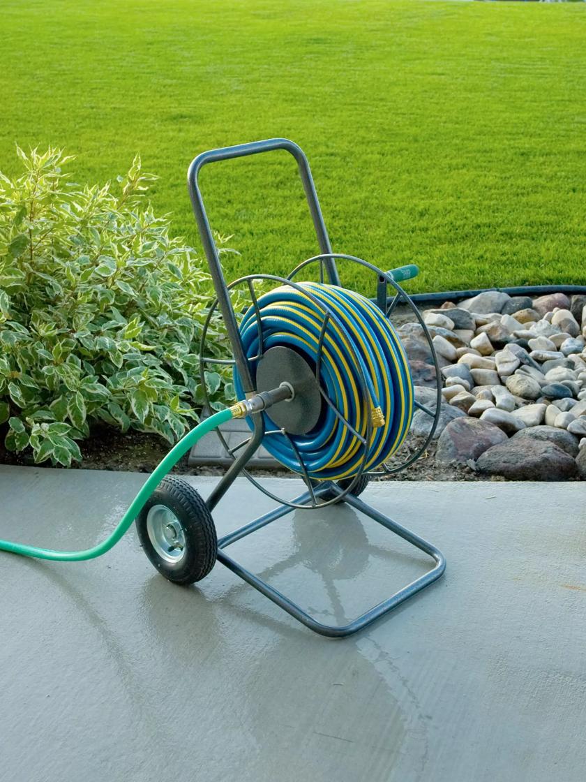 Yard Butler Steel 100-ft Wall-mount Hose Reel