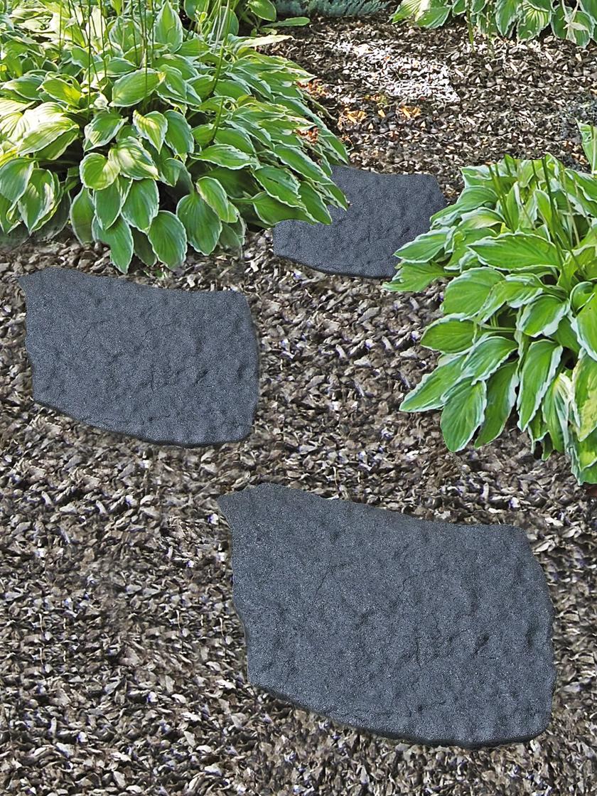 Recycled Rubber Garden Stepping Mats, Set of 3 - Floral