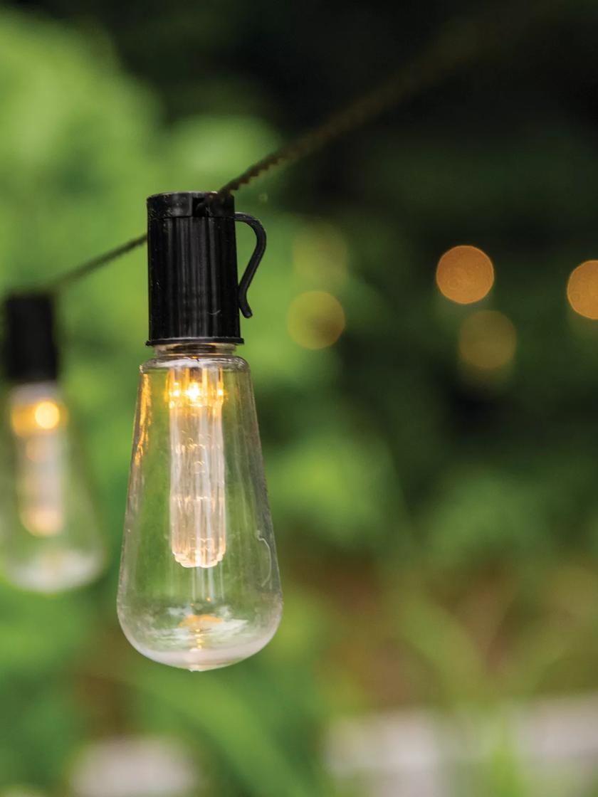 LED Solar Powered Vintage Edison Bulb String Lights Garden Outdoor