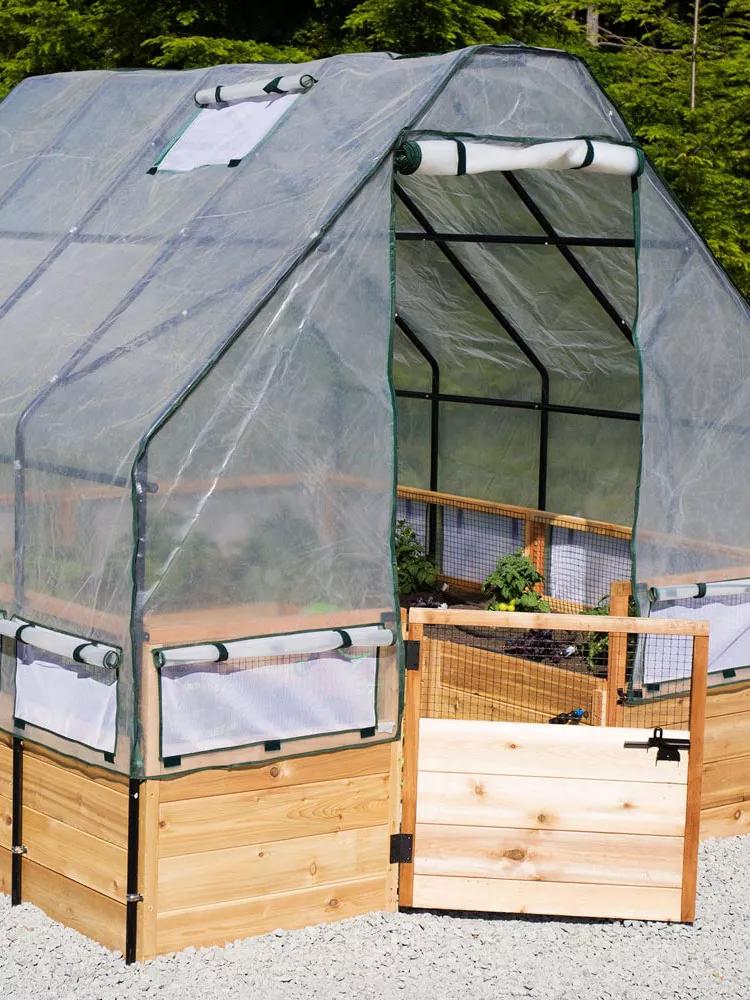 Garden in a Box with Greenhouse, 8' x 8'