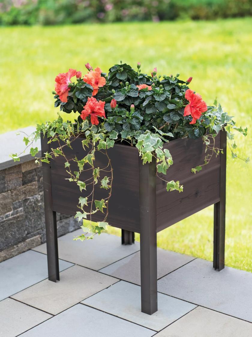 Natural Cedar Elevated Garden Planter