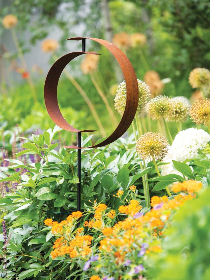 Corten Circle Garden Sculpture 58 Tall | Gardeners Supply