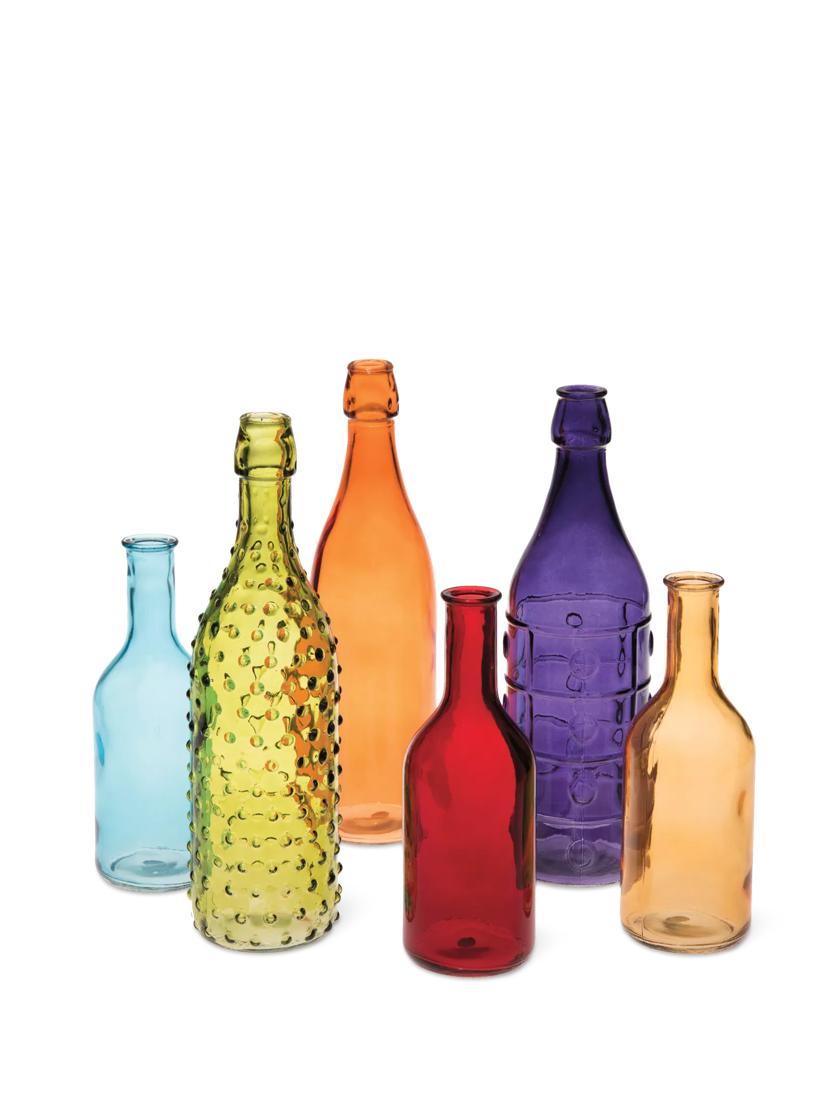 Colorful Bottles, Set of 6