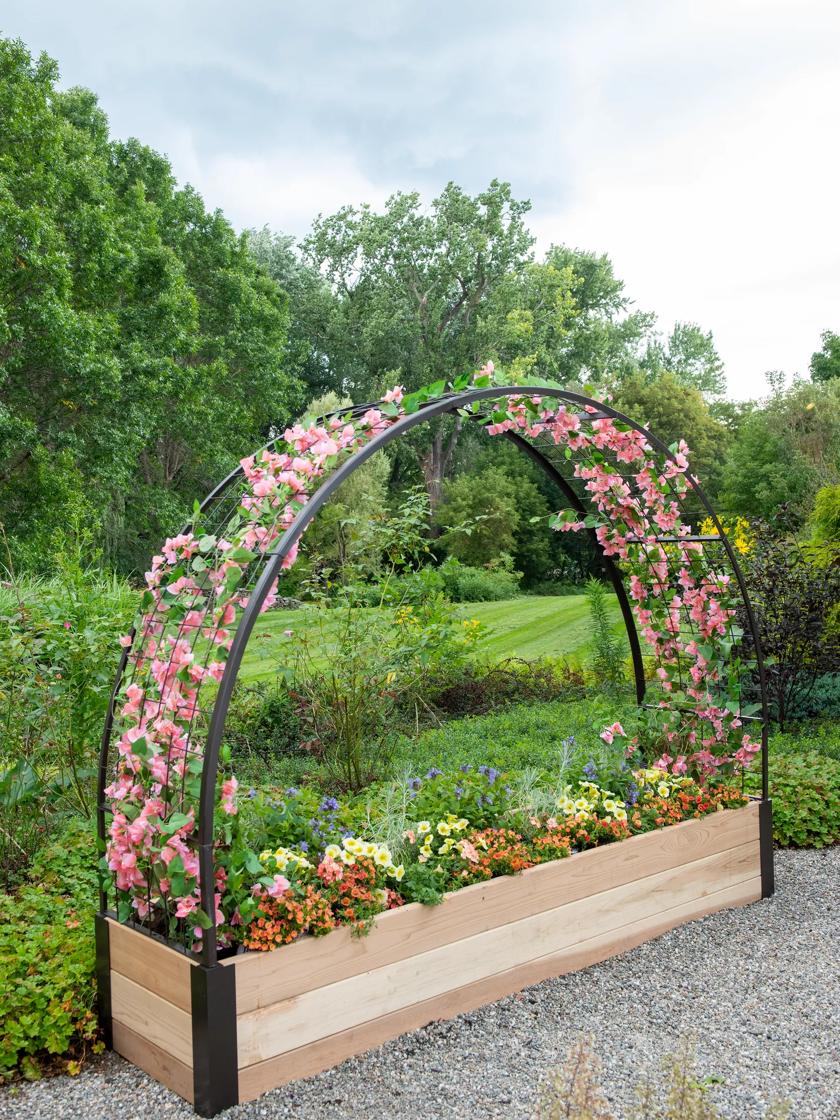 2’ x 8’ Arch Trellis for Planter Boxes