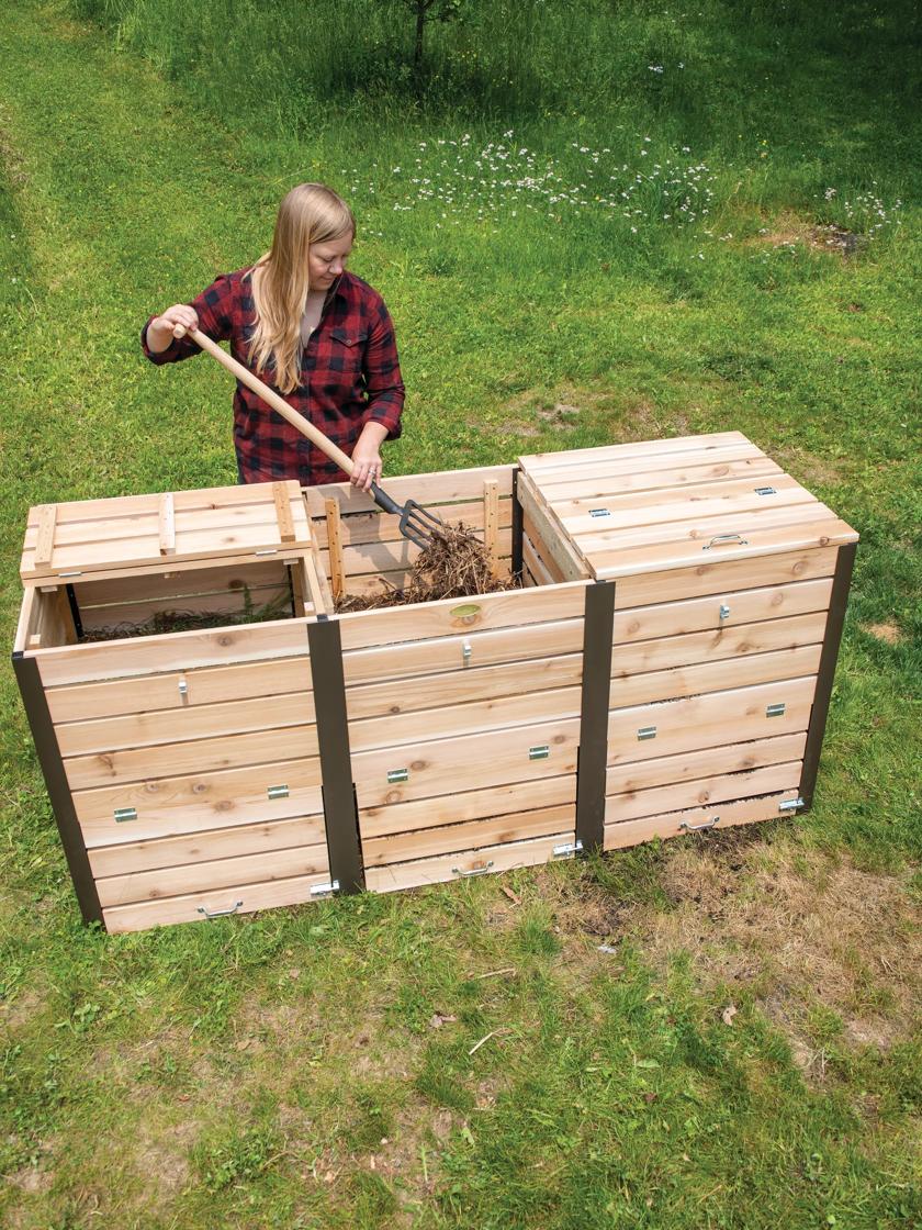 Cedar Three Bin Composter