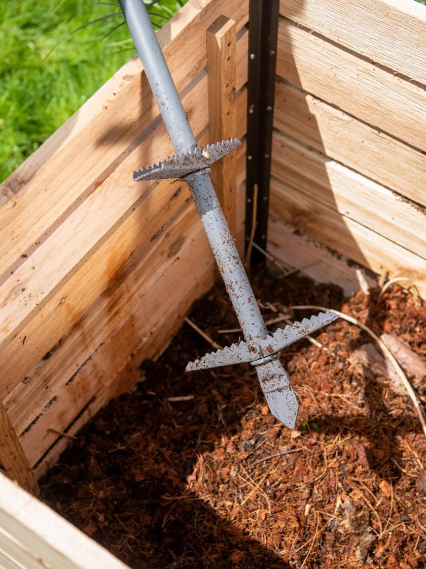44“ Compost Crank Twist Stainless Steel Compost Aerator for Outdoor Garden