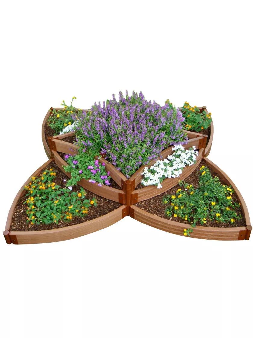 Image of curved raised garden bed kit made of composite lumber
