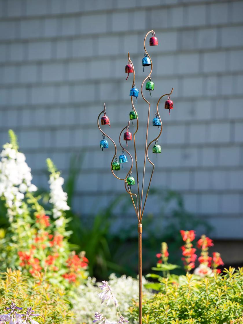 Ancient Graffiti Bells Spiral Decorative Garden Stake | Gardeners.com