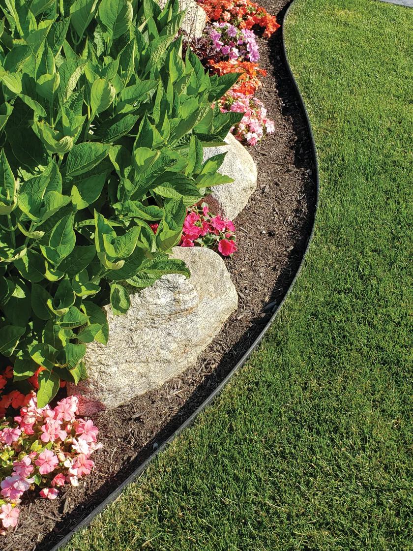 Unbreakable Landscape Edging - Recycled Black Plastic | Gardeners.com