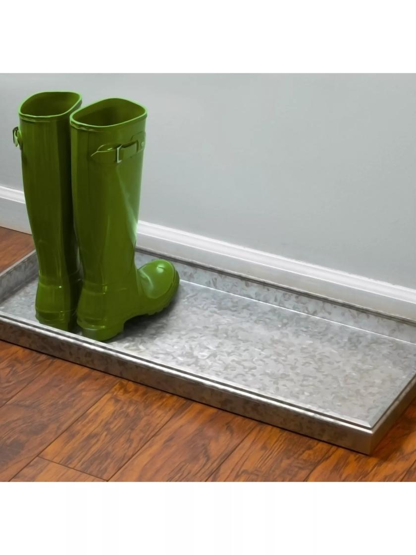 Galvanized discount shoe tray