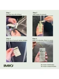 Imio Cloning Gel Large infographic detailing how to open and use the product