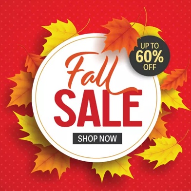 Fall sale up to 60% off